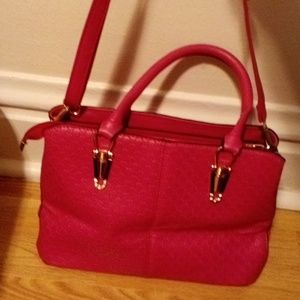 Spring Pink trimmed in Black Small Purse